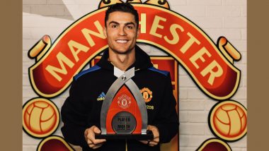 Cristiano Ronaldo Receives Manchester United’s Player of the Month Award for March 2022 (See Pic)