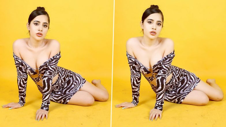 Urfi Javed Flaunts Her Assets in a Sexy Tie-Up Zebra Print Dress (View Pics)