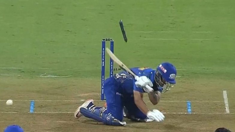 Ishan Kishan Dismissal Video: Watch How Mukesh Choudhary Castled the Left-Hander During MI vs CSK IPL 2022 Clash