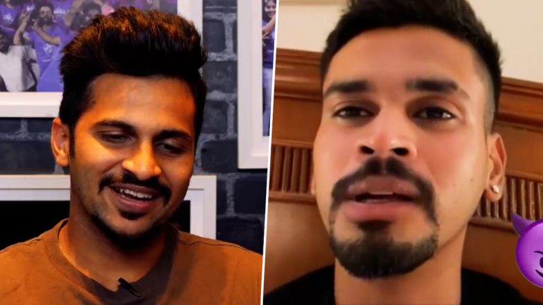 IPL 2022: Shreyas Iyer, Shardul Thakur Engage in Friendly Banter Ahead of KKR vs DC Clash (Watch Video)