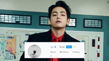 BTS' V Aka Kim Taehyung Breaks New Record, Becomes The Fastest Person To Get 40 Million Followers on Instagram