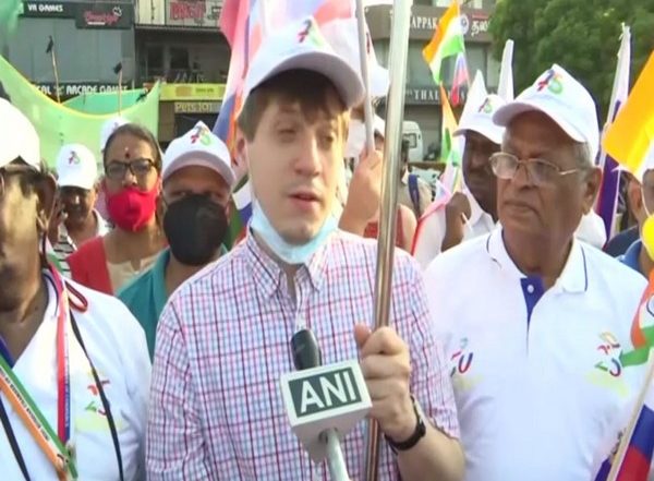 World News | Walkathon Held in Chennai to Mark 75 Years of Indo-Russian Diplomatic Relations