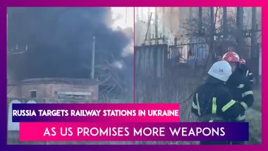 Russia Targets Railway Stations In Ukraine As US Promises More Weapons