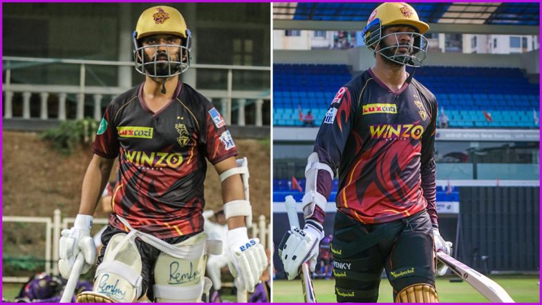 IPL 2022 KKR vs MI: Kolkata Knight Riders Openers Ajinkya Rahane and Venkatesh Iyer Ready to Take on Mumbai Indians