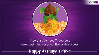 Akshaya Tritiya 2022 Greetings & Wishes: WhatsApp Stickers, Facebook Status, GIF Messages, SMS and HD Wallpapers To Send on Akha Teej