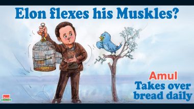 Amul Topical Takes Jibe at Elon Musk and His Proposed Twitter Acquisition, Quips, 'Elon flexes his Muskles?'