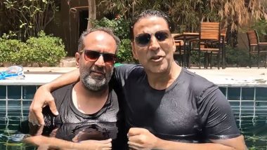 Atrangi Re To Air On SonyMAX on April 24! Akshay Kumar Makes The Announcement As He Enjoys Pool Time With Aanand L Rai (Watch Video)