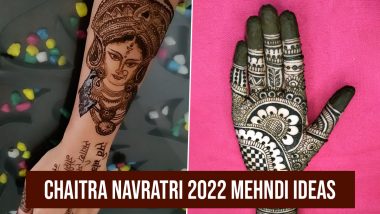 Chaitra Navratri 2022 Mehndi Design Images: Easy and New Mehandi Patterns and Beautiful Goddess Durga Mehndi Tattoo For The Nine-Day Festival (Watch Videos)