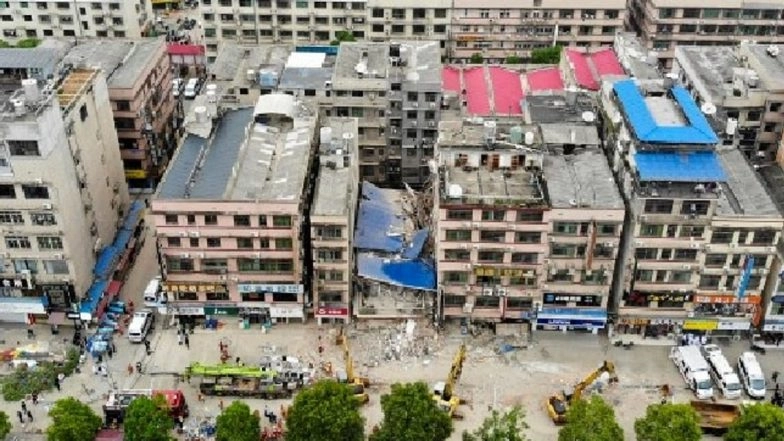 China Building Collapse: Over 20 Trapped, 39 Missing as 6 Storey Residential Building Collapses in Hunan Province, President Xi Jinping Orders All-Out Efforts for Rescue