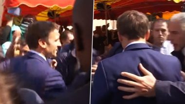 Tomatoes Hurled at French President Emmanuel Macron (Watch Video)