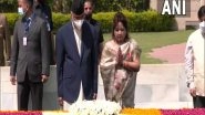 World News | Nepal PM Pays Tribute to Mahatma Gandhi at Raj Ghat