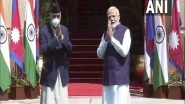 World News | PM Narendra Modi Holds Talks with Nepal PM Sher Bahadur Deuba in Delhi