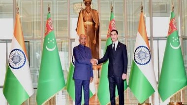 World News | President Kovind Watches Children Perform Feats on Horses at Ashgabat Equestrian Complex