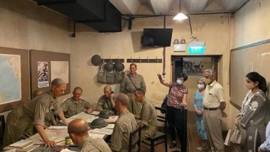 World News | Army Chief Gen Naravane Visits Battle Box Bunker at Fort Canning in Singapore