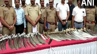 India News | Maharashtra: Police Seize 92 Swords from Courier Firm's Facility in Pune