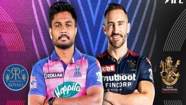 Sports News | IPL 2022: RCB Captain Faf Du Plessis Wins Toss, Opts to Field Against Rajasthan