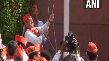 India News | JP Nadda Hoists Party Flag on BJP's 42nd Foundation Day