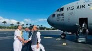 World News | Rajnath Singh Arrives in Hawaii for Visit to US Indo-Pacific Command