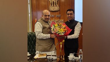 India News | Pramod Sawant Meets Amit Shah in His First Visit to Delhi After Govt Formation