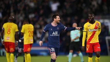 Lionel Messi Goal vs Lens: Argentine Star Helps PSG Secure Record-equalling 10th Ligue 1 Title (Watch Video)