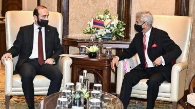 World News | Jaishankar Discusses Trade Cooperation, Global Issues with Armenian Counterpart Ahead of Raisina Dialogue
