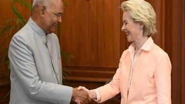 World News | EU Chief Meets Prez Kovind, Highlights Immense Potential of India-EU Ties