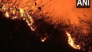 India News | Massive Fire at Delhi's Bhalswa Landfill, 10 Fire Tenders on Spot