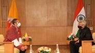 World News | Jaishankar Discusses Global Scenario, Bilateral Cooperations with Bhutanese PM