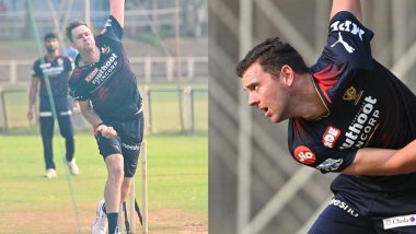 Josh Hazlewood, Jason Behrendorff Hit the Nets Ahead of CSK vs RCB Clash in IPL 2022 (See Pics)