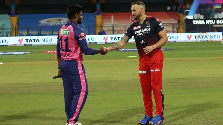 RR vs RCB Toss Report and Playing XI, IPL 2022: Sanju Samson Wins Toss, Opts to Field As Both Teams Remain Unchanged