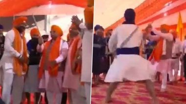 Guru Tegh Bahadur Jayanti 2022: Haryana CM Manohar Lal Khattar Tries Hand at Traditional Martial Art 'Gatka' (Watch Video)
