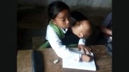 Manipur: Class 4 Student Attends Classes While Babysitting 2-Year-Old Sister in Lap