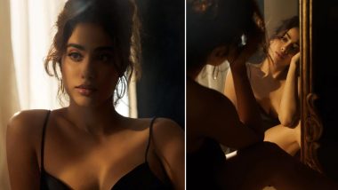 Janhvi Kapoor Is a Sight to Be Behold as She Strikes a Sexy Pose in Strappy Black Dress (View Pics)