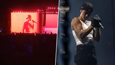 Coachella 2022: Justin Bieber Goes Shirtless as He Performs to ‘Peaches’ at the Musical Fest (Watch Video)