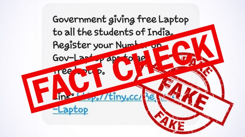 Government of India Offering Free Laptops for All Students? Here's a Fact Check of the Fake News Going Viral