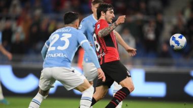Lazio 1–2 AC Milan, Serie A 2021–22: Injury Time Goal Helps Rossoneri Move to Top of the Table (Watch Video Highlights)