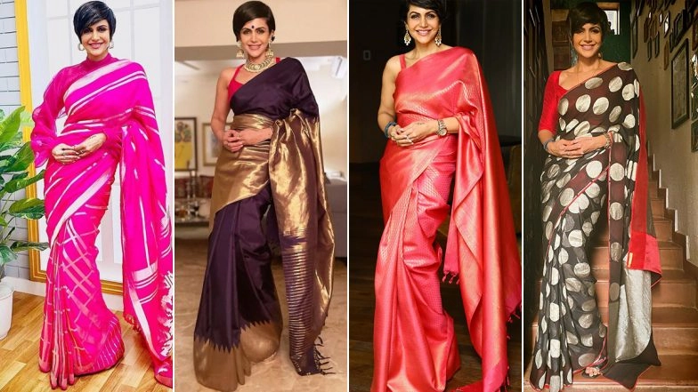 Mandira Bedi Birthday: 7 Times When the Celebrity Opted for Six-Yards and Made Us Go Wow!