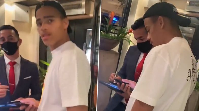 Mason Greenwood Taunted by Fan, Suspended Manchester United Player Reacts (Watch Video)