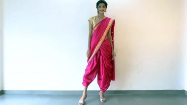 Nauvari saree clearance draping