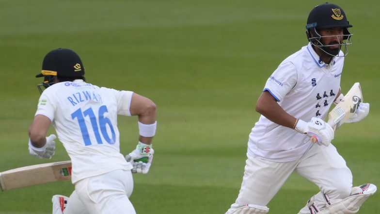 Picture of Cheteshwar Pujara and Mohammad Rizwan Goes Viral As Indo-Pak Duo Bat Together for Sussex in County Championship