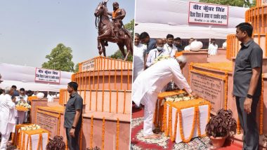 Bihar CM Nitish Kumar Pays Tribute To Great Freedom Fighter Babu Veer Kunwar Singh Ahead of Amit Shah's Visit