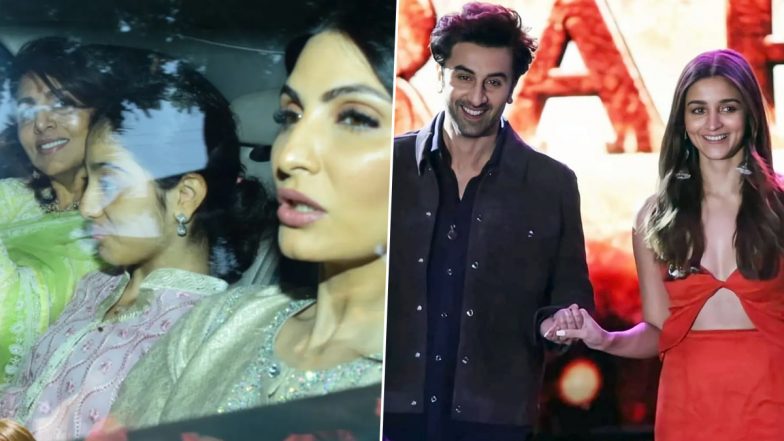 Ranbir Kapoor-Alia Bhatt Wedding: Neetu Kapoor, Riddhima Kapoor Sahani Arrive for the Festivities Decked Up in Desi Attires (Watch Video)