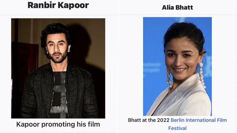 Ranbir Kapoor and Alia Bhatt Are Married to Each Other, Declares Wikipedia!