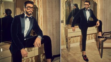 Ranveer Singh Exudes Charm in a Black Tuxedo As Poses for Some Royal Snaps (View Pics)