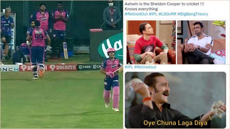 'Ravi Ashwin is Sheldon Cooper of Cricket'- Retired Out Funny Memes Go Viral After R Ashwin Becomes First Batsman To Get Retired Out in IPL History, Check Twitter Reactions