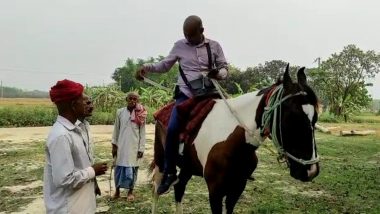 Fuel Price Hike: Bihar Power Department Staff Rides A Horse to Collect Bills