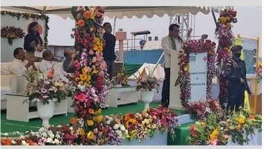 Business News | Union Minister Sonowal Inaugurates Odisha's 1st Riverine Jetty at Paradeep