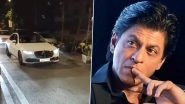 Shah Rukh Khan Makes an Entry in a Car Covered With Curtains for Karan Johar&rsquo;s Bash for Bela Bajaria (Watch Video)