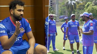 IPL 2022: Rohit Sharma Shares Message in Mumbai Indians’ Dressing Room After Defeat to KKR (Watch Video)