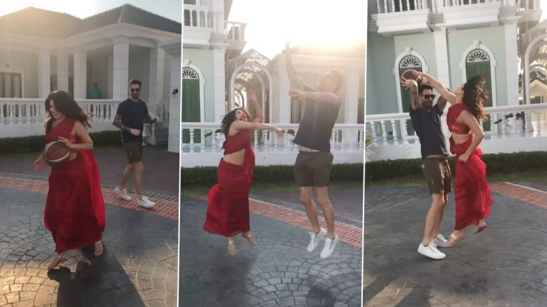 Sunny Leone, Daniel Weber Recreate Shah Rukh Khan-Kajol’s Basketball Scene from Kuch Kuch Hota Hai (Watch Video)